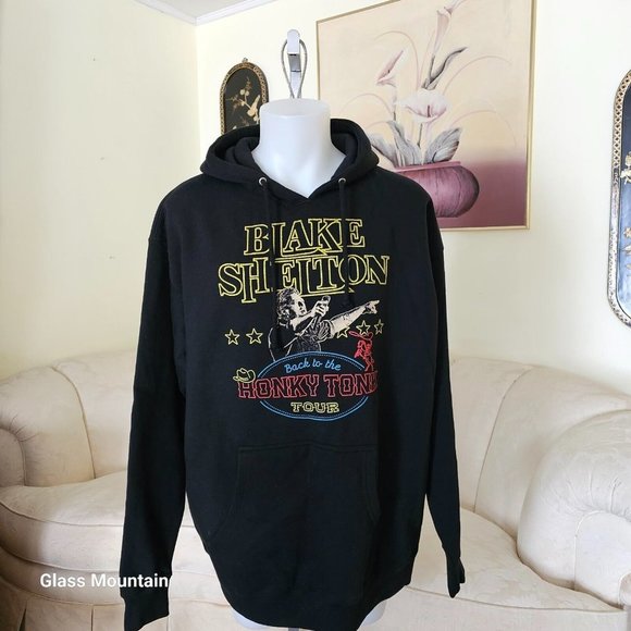 Sold - Blake Shelton Back to The Honky Tonk Tour 2023 Black Men's XL Hoodie - Picture 2 of 12